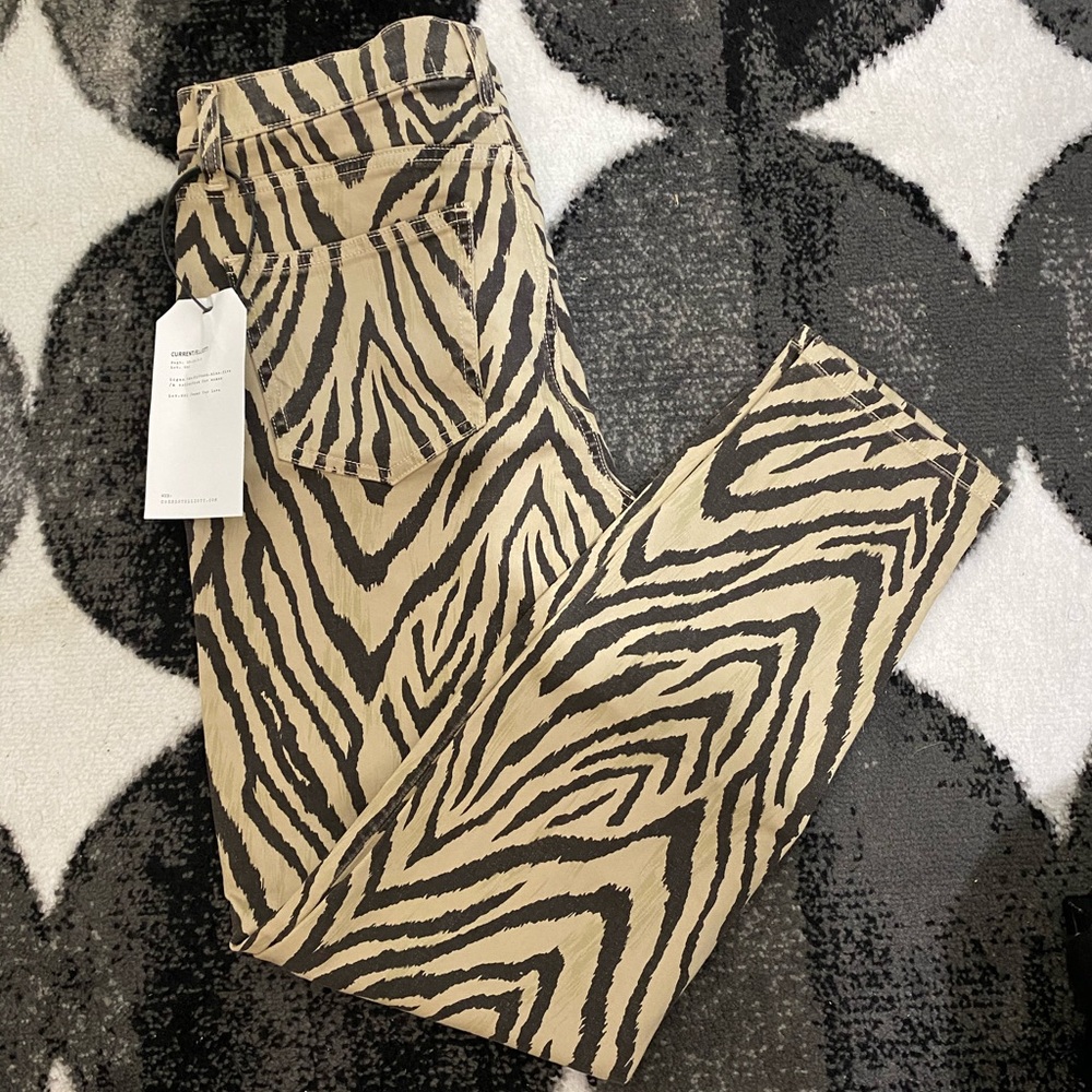 Current/Elliot Stiletto Tiger Print Jeans